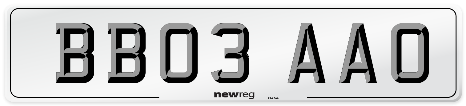 BB03 AAO Number Plate from New Reg
